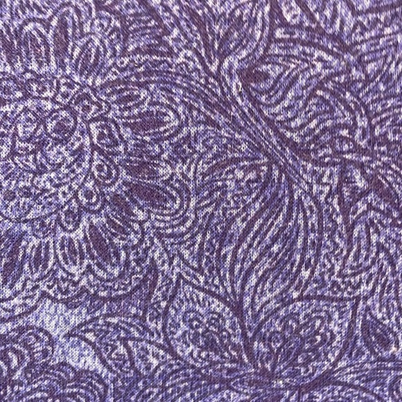 Title Nine Purple Floral Wool Blend Long Sleeve  Top w/ Zipper Pocket - size S - Picture 8 of 9